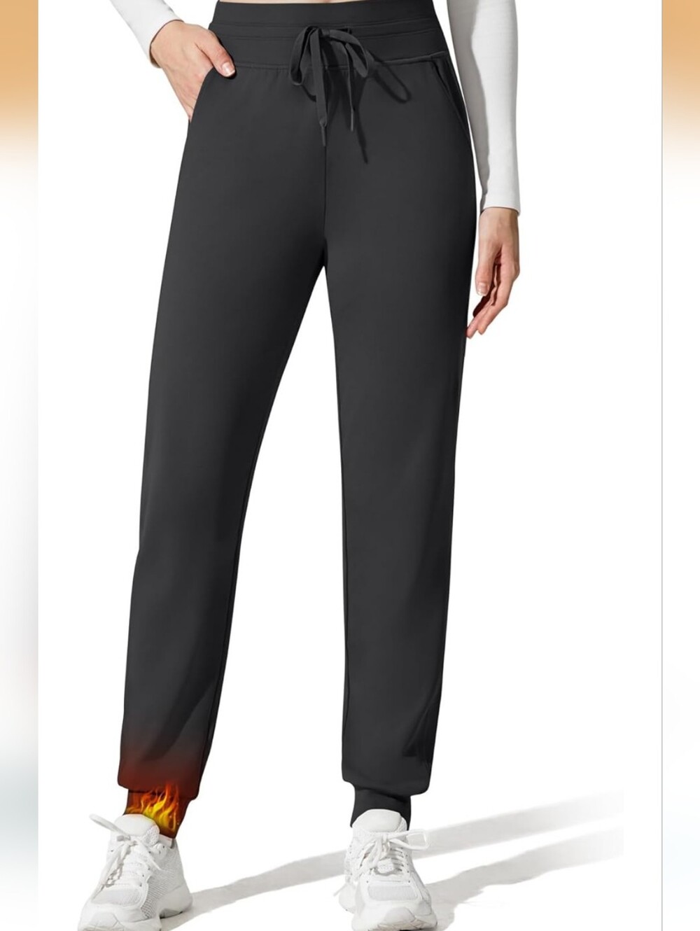 Fleece Lined Drawstring Jogger Pants